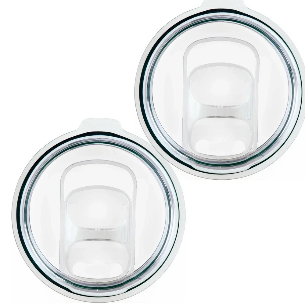 2-Pack Polar Camel Slide Lid Replacement Tumbler Lid XL Straw Hole Clear